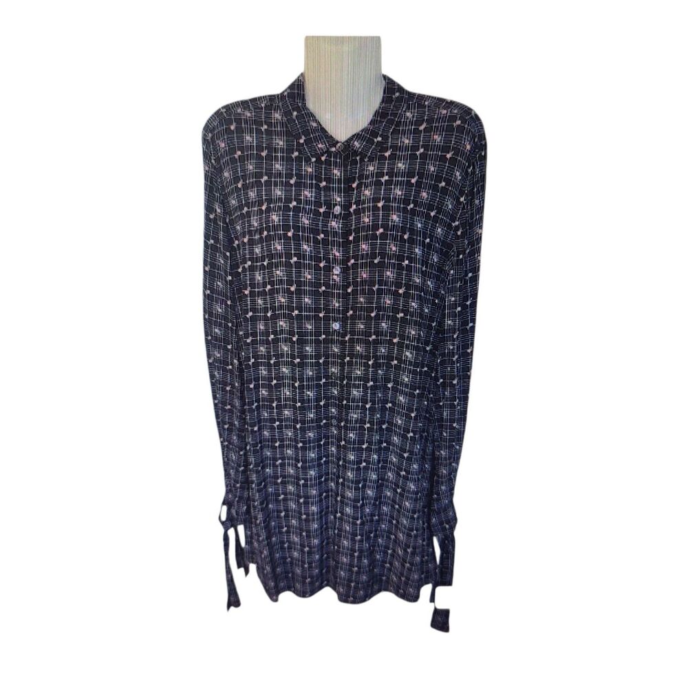 Equipment X Tabitha Simmons Manning Shirt Dress L Black Floral Dark Romance NWT
